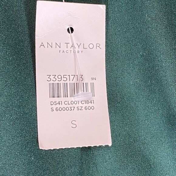Ann Taylor Factory Wool Blend Open Front Coat Women's Small Green NWT NO BELT - Picture 9 of 15
